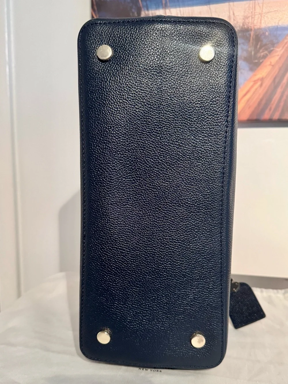 NWOT Kate Spade Margaux Jeweled Large Satchel Blazer Blue W/ Dust Bag